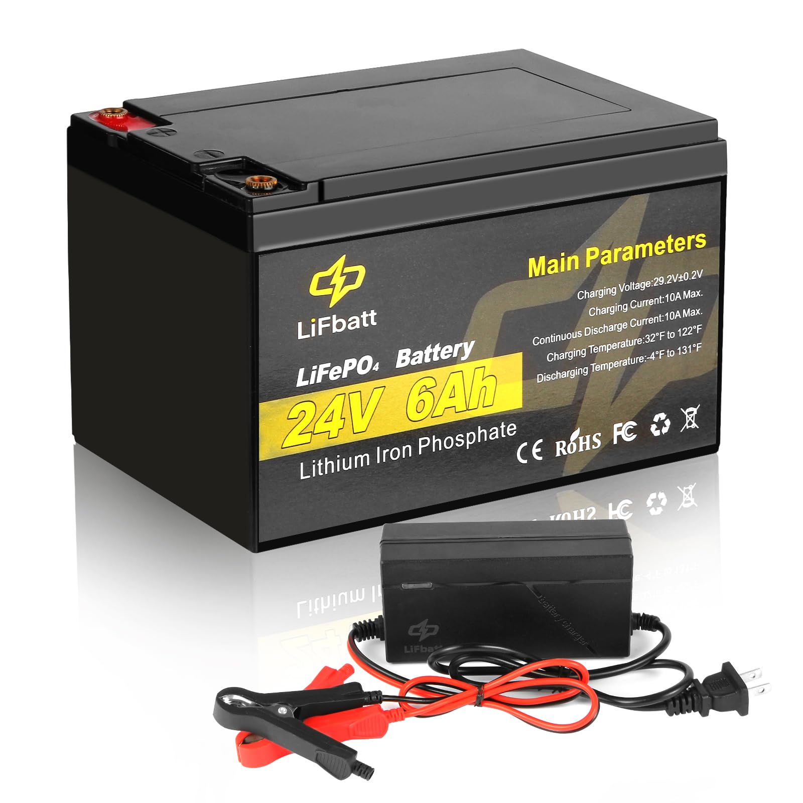 Amazon.com: 24V 6Ah LiFePO4 Battery Lithium Iron Phosphate